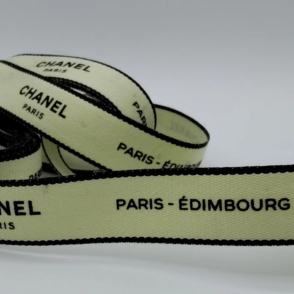 CHANEL Paris–Édimbourg Ribbon Authentic Runway Packaging Trim Four (4) Yards